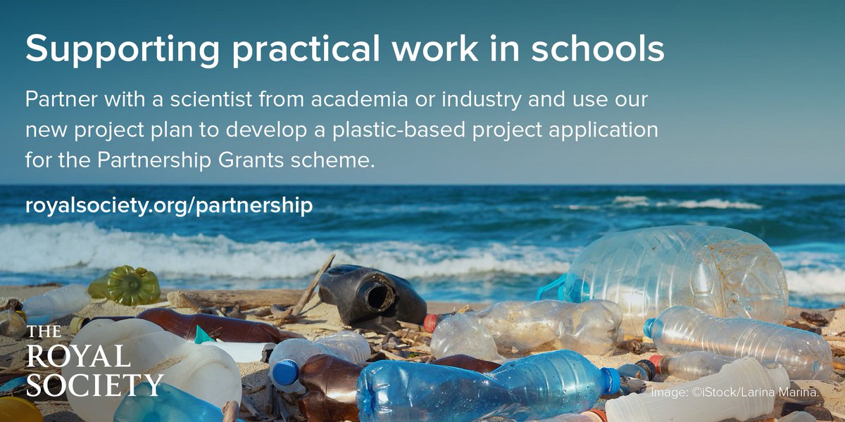 This #EarthDay2024 don't forget we have grants available for UK schools and colleges interested in tackling local biodiversity and climate issues. We also have project plans to help you with application ideas, including one on plastic waste reduction royalsociety.org/grants/partner…