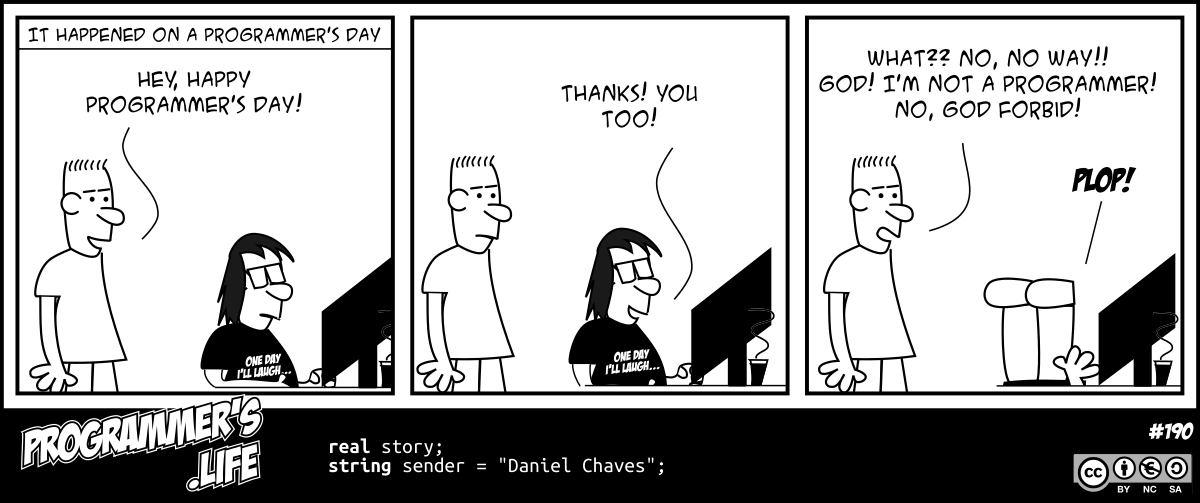 developers_life's tweet photo. Comic #190 (12/09/2016): Happy?!? https://t.co/Gft5osxp3Z #developerslife #webcomic https://t.co/23jmUgHM8G