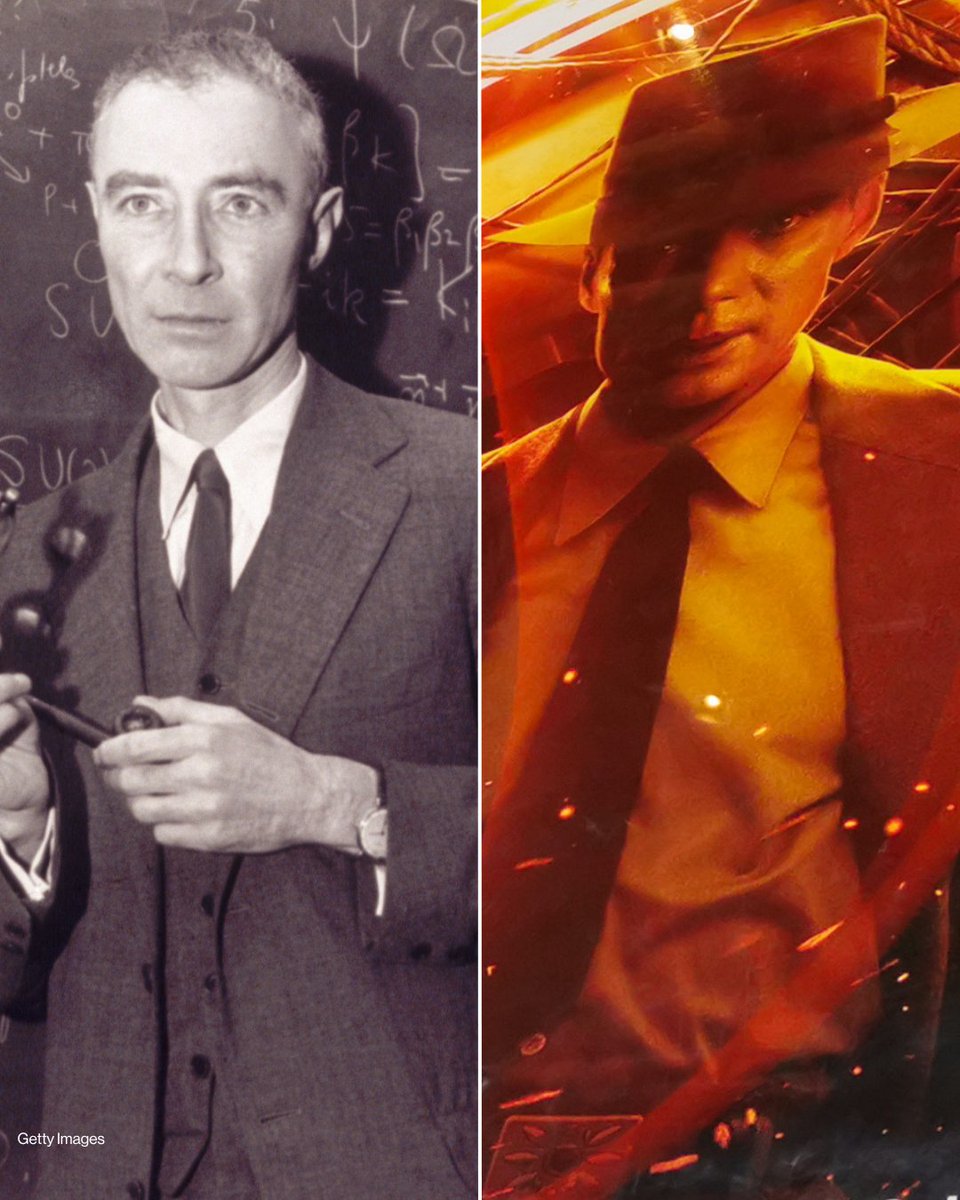 J. Robert Oppenheimer, the American theoretical physicist known as the father of the atomic bomb who was played by actor Cillian Murphy in the Oscar-winning movie, was born 120 years ago today. Watch 'Oppenheimer: The True Story': trib.al/XHwJ8Mh