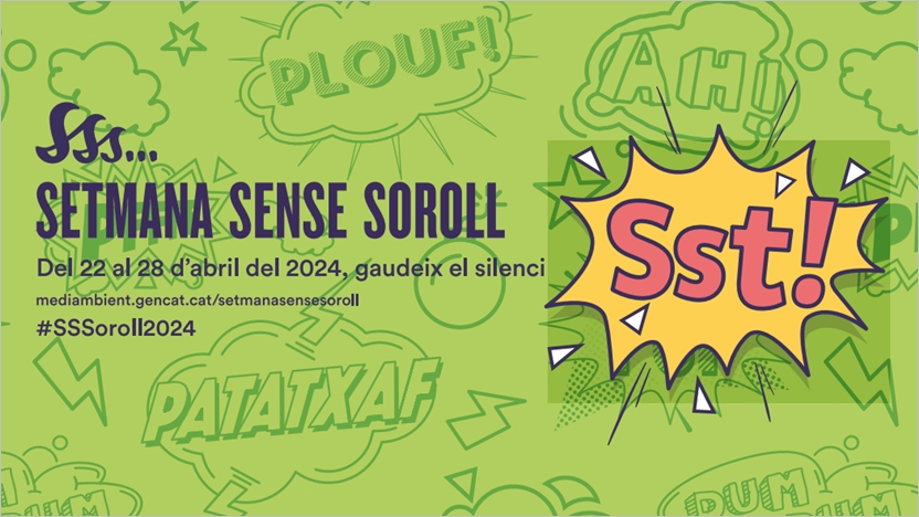 🤫 El municipi s'ha sumat a la Setmana Sense Soroll 2024, que comença avui i es perllongarà fins al 28 d'abril. La #SSSoroll2024 promou mesures i iniciatives en el marc de la prevenció de la contaminació acústica.