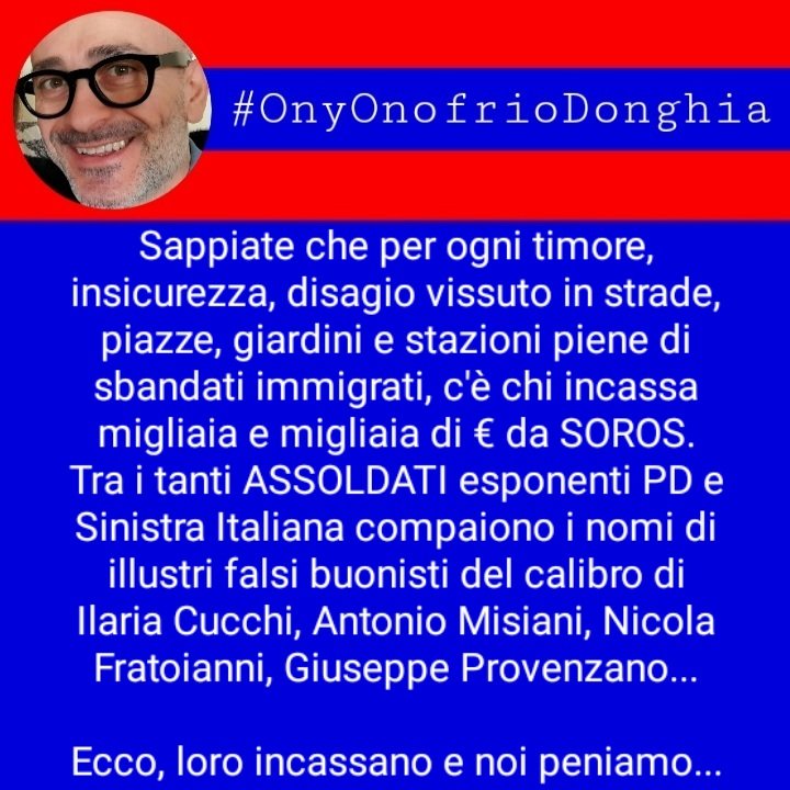 #Business #Immigrazione #GeorgeSoros #PD #SinistraItaliana #Affarismo #Opportunismo #Buonismo #IlariaCucchi #AntonioMisiani #NicolaFratoianni #GiuseppeProvenzano ⚡ #OnyOnofrioDonghia #MatteoSalvini #ElezioniEuropee2024 #Lega #LegaSalviniPremier #ID #ÈOra #VotoLega #IoVotoLega