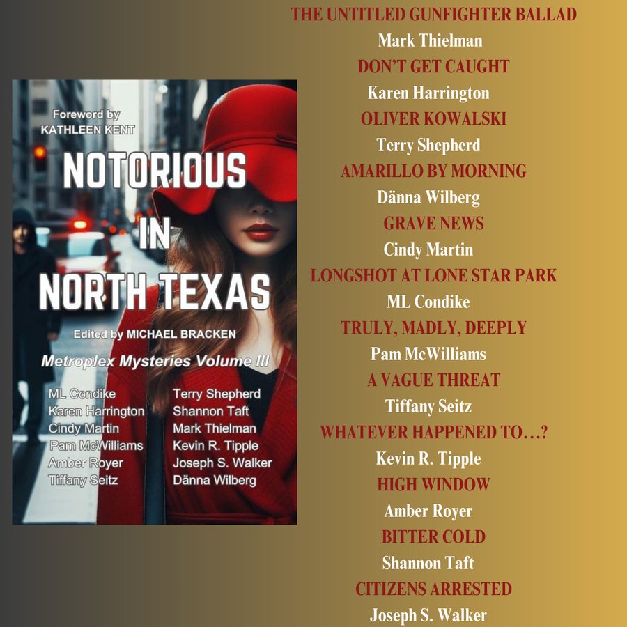 Our #mystery anthology is available now! You don't want to miss this one. #NotoriousinNorthTexas #northtexas #shortstories 

amazon.com/Notorious-Nort…