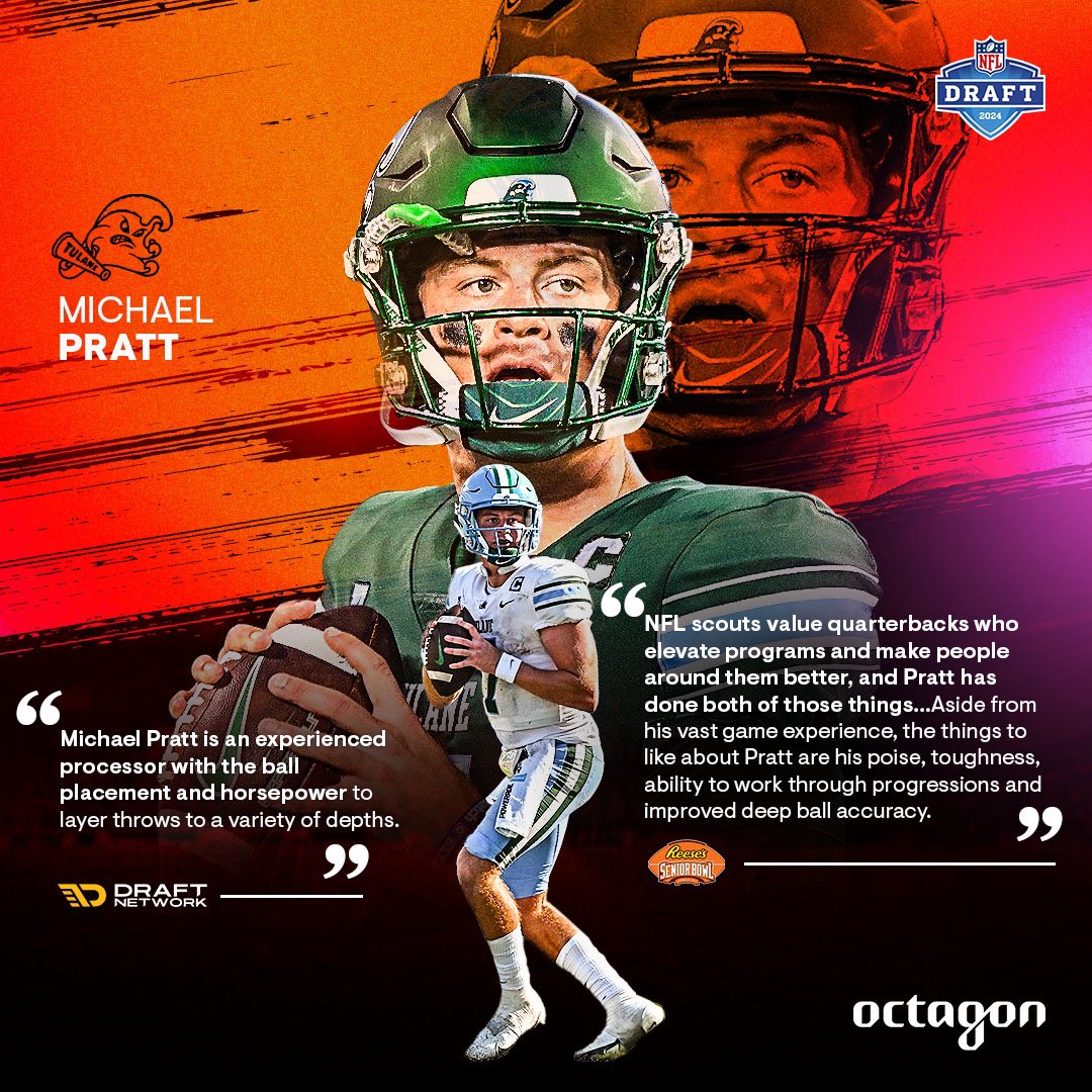 It's #NFLDraft  week! Let's take a look at what scouts & analysts are saying about our guys, starting with QB Michael Pratt (@Mpratt_) “Michael Pratt is an experienced processor with the ball placement and horsepower to layer throws to a variety of depths.” @TheDraftNetwork