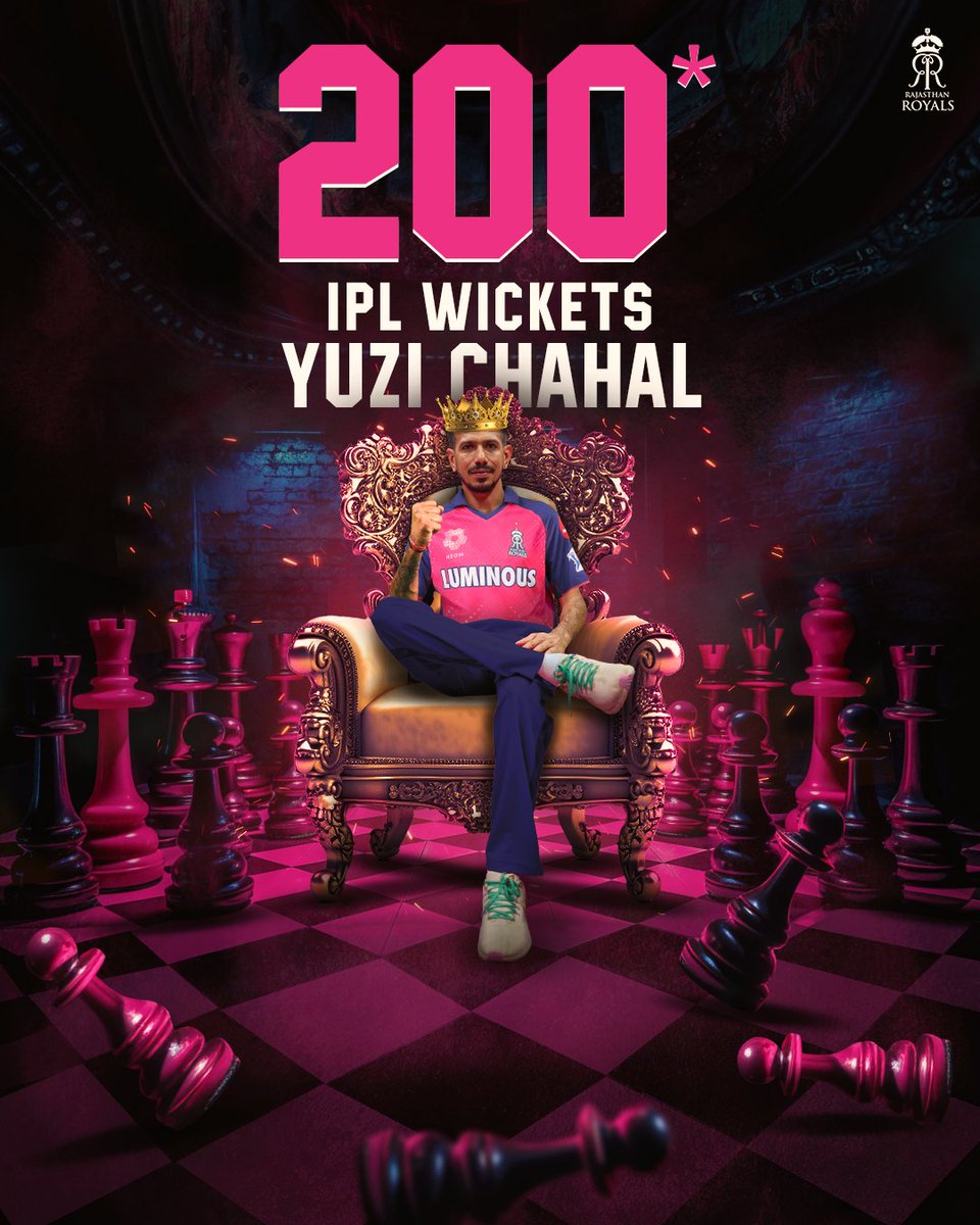 HISTORY HAS BEEN MADE IN THE INDIAN PREMIER LEAGUE. 🌟

- Yuzvendra Chahal becomes the first bowler to pick 200 wickets in the IPL. What an achievement 👏

#RRvMI #yuzichahal