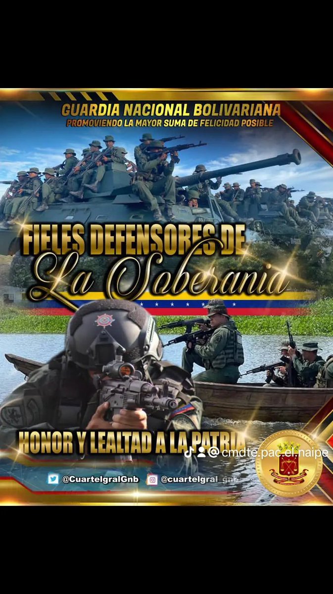 Fieles servidores de la soberanía juntos garantizando la seguridad y bienestar de nuestro pueblo venezolano