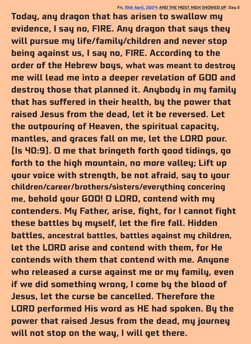 IT IS DONE !!!
WHAT GOD CANNOT DO DOES NOT EXIST!!! 
#NSPPD #7amFirePrayers by #PastorJerryEze #NSPPDWordofknowledge #welovepastorjerry  #pray #NSPPDIS4 19th April 2024