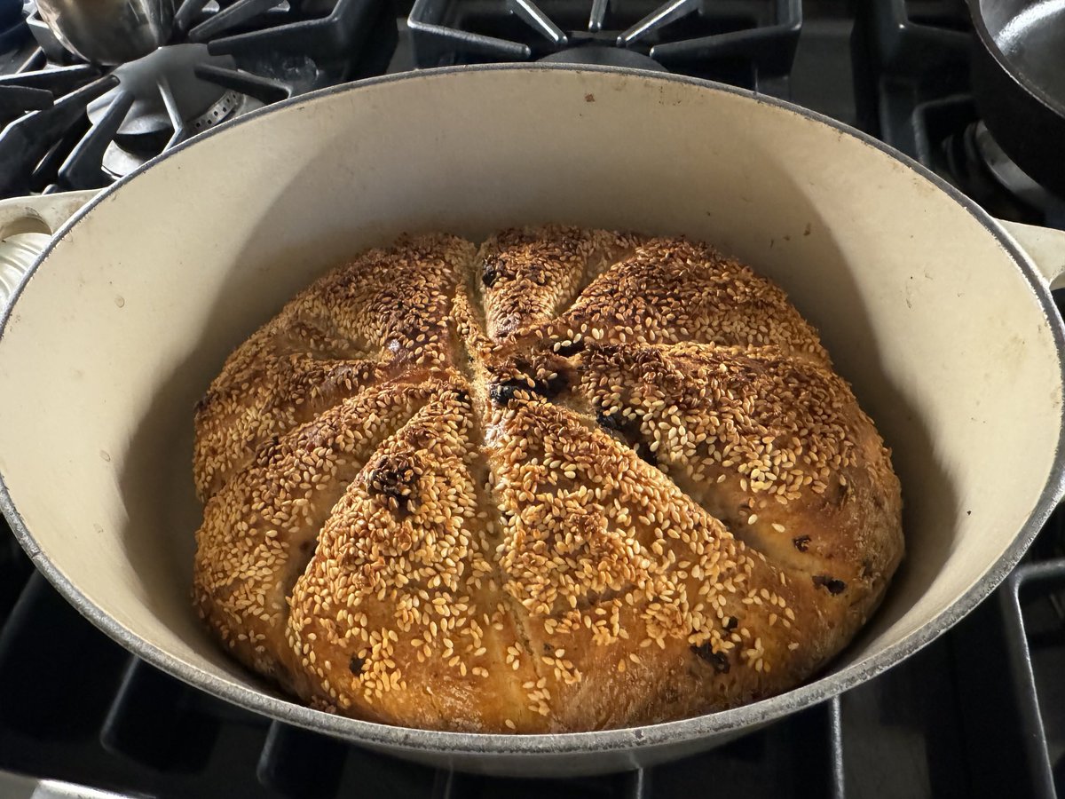 Added crusty bread (made with olives, olive oil and dried tomatoes.!