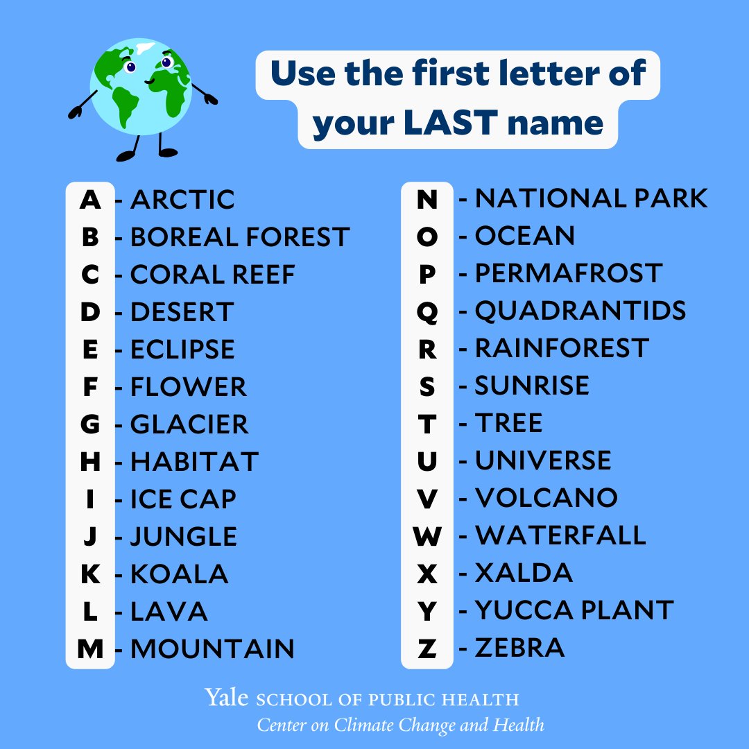 Happy Earth Day from the Yale Center for Climate Change and Health! 🌎 🌱 Comment below with your superhero name.