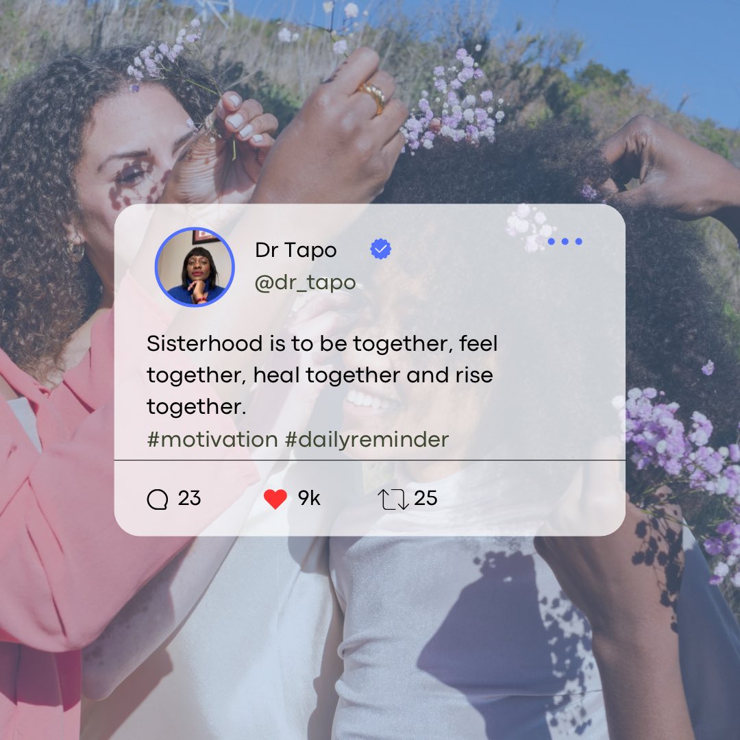 As you start your week, may you be surrounded by sisters that will walk the journey with you! Happy new week!
#MondayMotivations