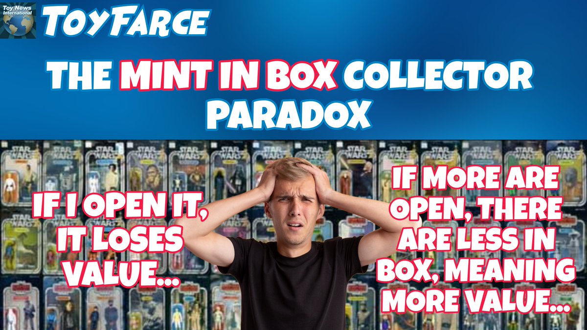 BREAKING NEWS:
THE MINT IN BOX COLLECTOR PARADOX!
toynewsi.com/484-52464

#toyfarce #mintinbox #mintoncard #mibcollectors #inboxcollectors #paradox #value #openyourtoys #valuegoesup