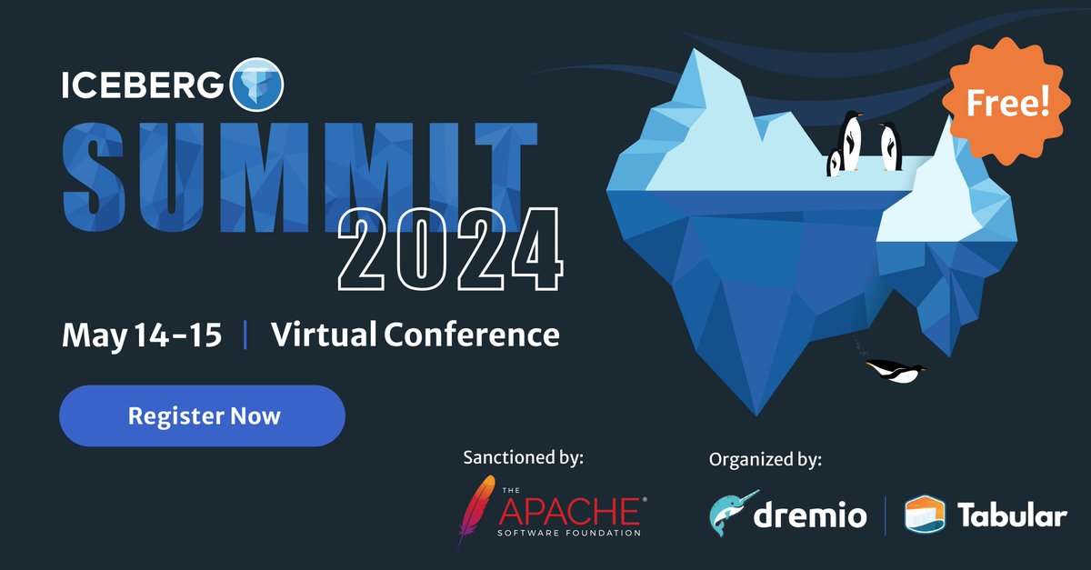 Join the @ApacheIceberg community for their upcoming virtual summit May 14-15! iceberg-summit.org