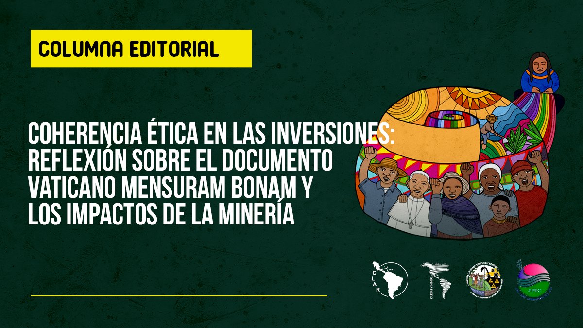 En el marco de la conmemoración del Día de la Madre Tierra, compartimos una Reflexión sobre el documento Mensuram Bonam y los impactos de la minería. 🌎Reflexión disponible en español, inglés y portugués en clar.org/columnas-edito… #CLAR65Años #EcologíaIntegral #TodosSomosCLAR