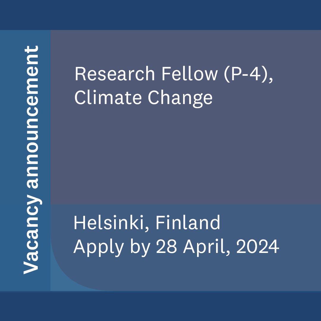 🌍💡 Ready to make a real impact? If you're passionate about saving our planet and driving change in developing countries, we want YOU! 🚀 Join us as a visionary #researcher and lead the charge towards a #JustTransition. Apply now by April 28: shorturl.at/dgvY2

#UNJobs