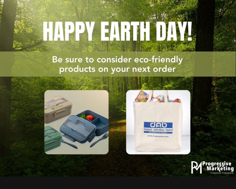 ProMarketingKY's tweet photo. Happy Earth Day! Did you know there are several eco-friendly promotional products that are made from recycled materials? Check them out here:  https://t.co/o90Q1sVv0j https://t.co/oH0TMyR3lJ