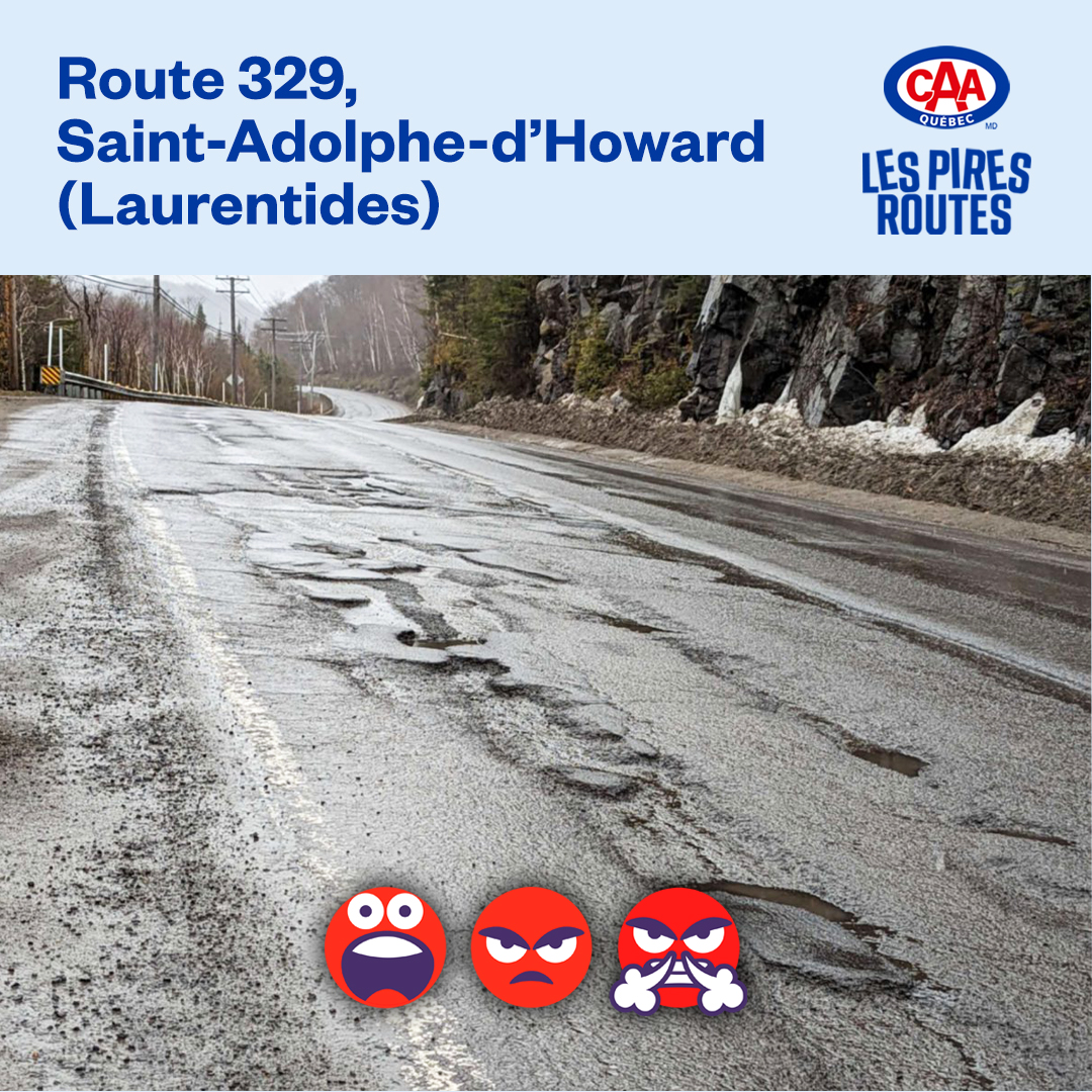 Cette route est présentement au premier rang du palmarès des pires routes du Québec. Est-ce vraiment la pire? Encore 2 jours pour voter pour la vôtre au:  piresroutes.com