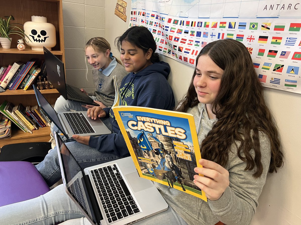 Stay tuned as we kick off research for our medieval manor project! 🏰📝 Students are exploring historical structures and social hierarchies in this integrated project with Ms. Seely's math class—combining history and math! #integratedlearning #ourBMSA #LearningTogether