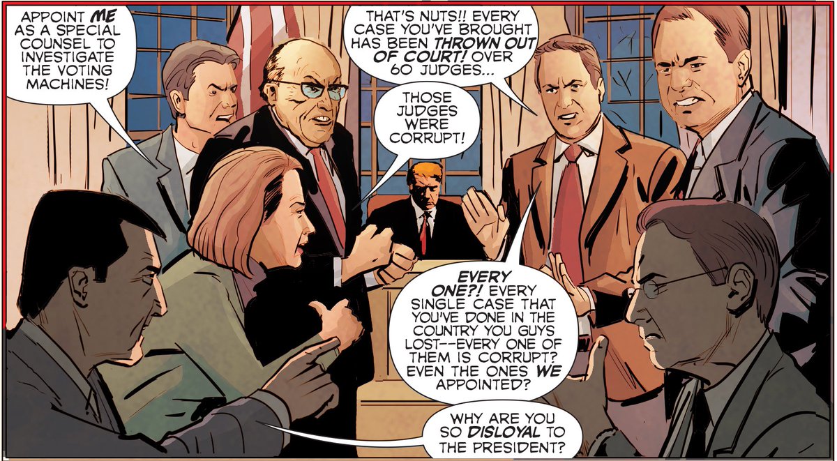 As Donald Trump's hush money trial begins, check out some of what he did at the #Insurrection and what might have happened to our #democracy if he'd succeeded. onesixcomicsstore.com @gangolan @onesixcomics #RememberOneSix