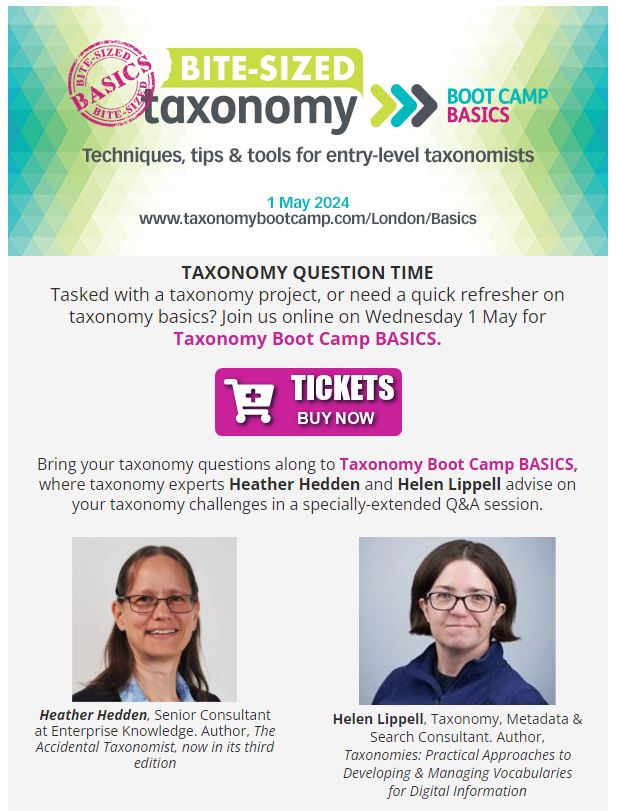 NEXT WEEK, join us online for a back-to-basics & taxonomy refresher session, and bring along your questions for our taxonomy gurus, @hhedden and @octodude. Book your seat here: taxonomybootcamp.com/London/2024/ba…