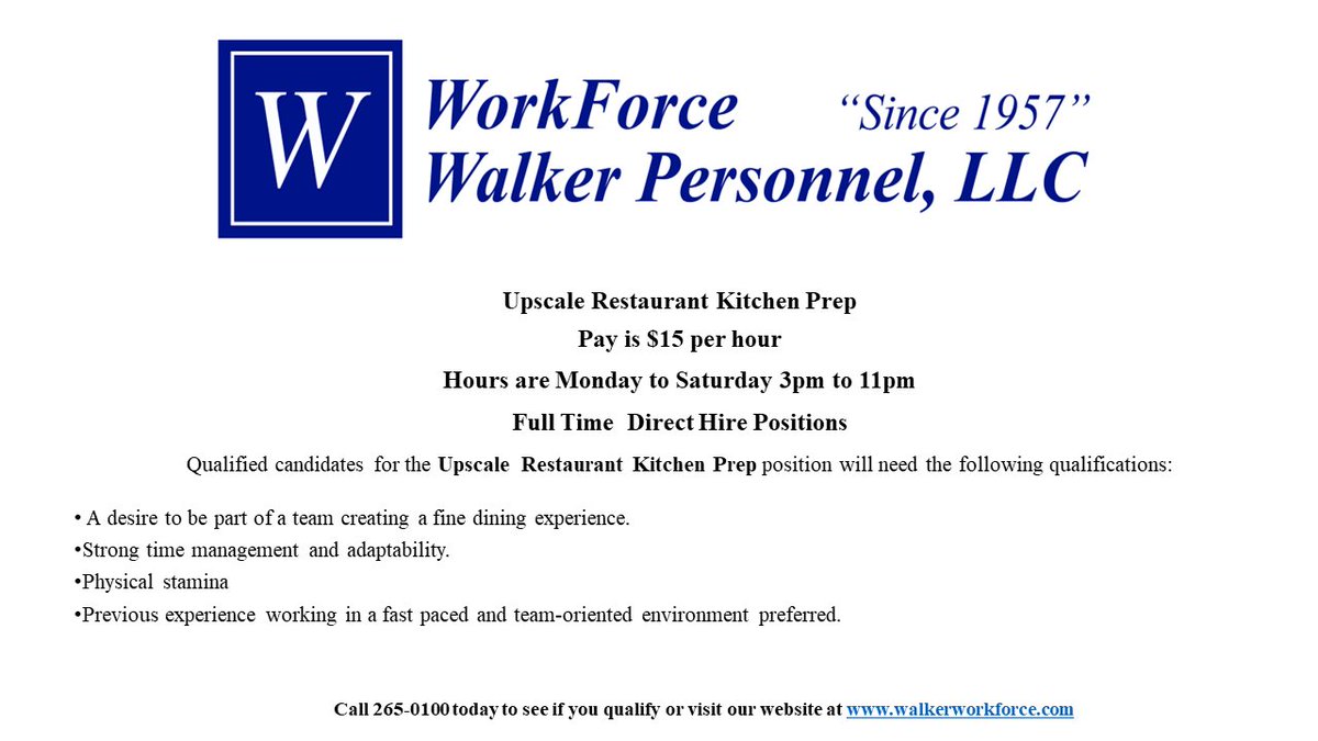 WorkForce Walker Personnel (@walkerworkforce) on Twitter photo 