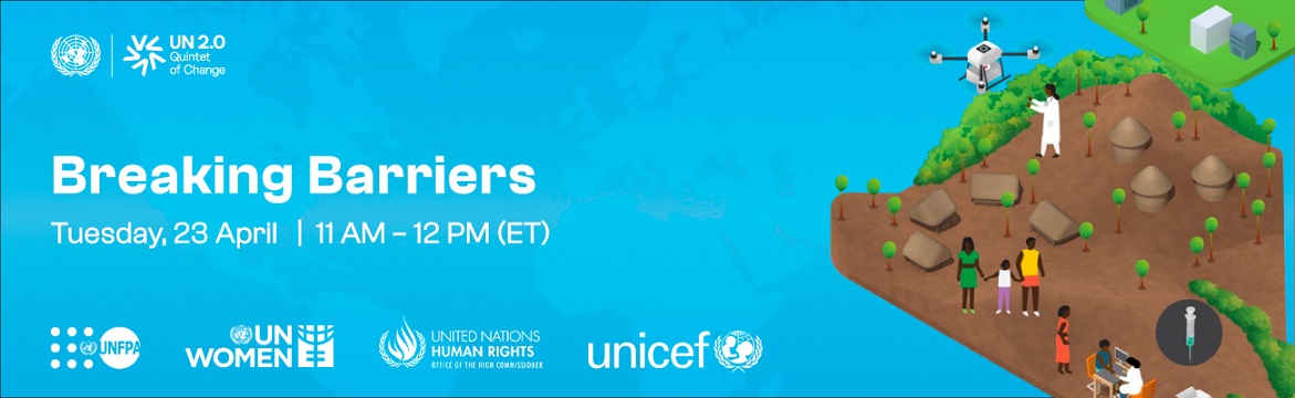 🗓️Save the date! Tuesday, 23 April Join @UNFPA Chief of Population & Development @PriscillaIdele alongside experts from @UNICEF, @UN_Women, & @UNHumanRights, to discuss UN 2.0's role in accelerating progress towards #GenderEquality. Register now: bit.ly/3QeQ3i3