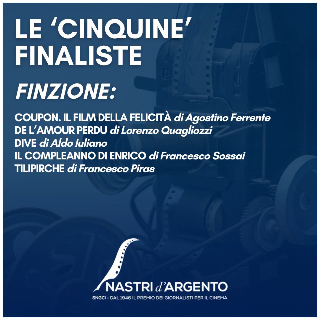 Corti d’argento, ecco i cinque finalisti 2024 per il Nastro d’Argento al miglior cortometraggio di #finzione. La consegna dei #nastridargento e dei premi speciali lunedì 6 Maggio a Roma. #nastridargento2024 #cortidargento #cortidargento2024