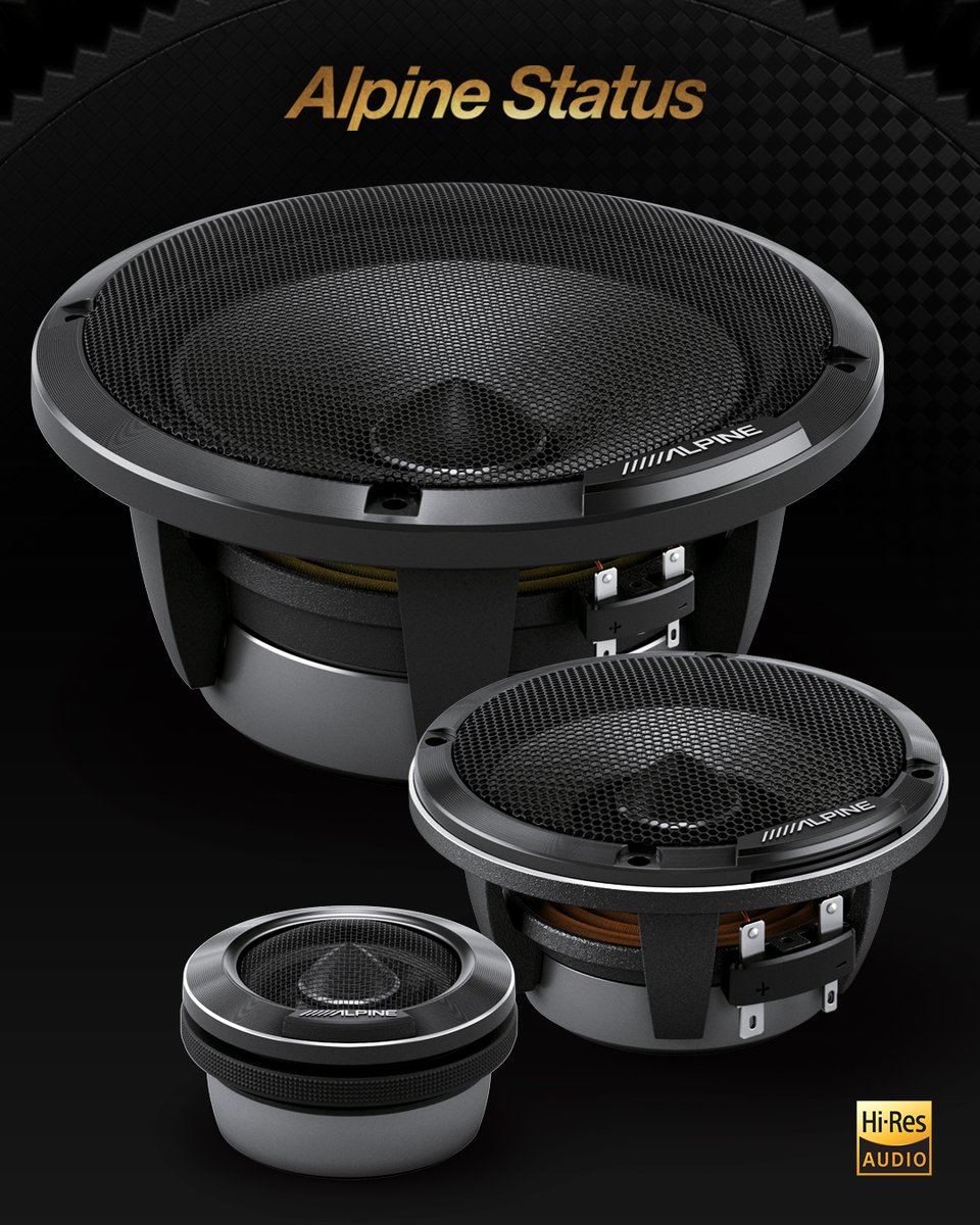 AlpineUSA's tweet photo. Designed with exceptional tooling and meticulous attention to detail, each component in the #AlpineStatus speaker line was hand-picked from the highest-quality materials, guaranteeing unmatched sound reproduction that sets a new standard in high-end car audio.

#AlpineSound https://t.co/0uf6R89lDK
