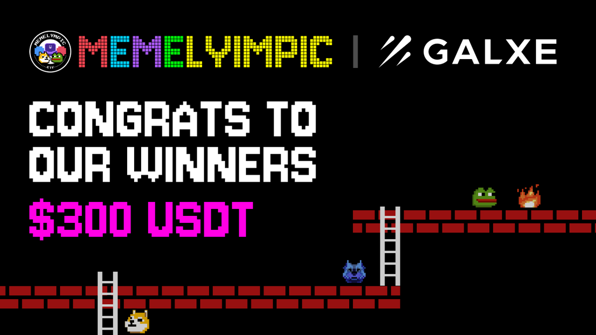 We have our winners for the Memelympic <a href="/GalxeQuest/">Galxe Quest</a> !

Thanks all Trainees for participating and get ready more new exciting announcements, quests, and launch of Memelympic on <a href="/base/">Base</a>  with <a href="/degentokenbase/">Degen 🎩</a>!

Follow for more quests👇
app.galxe.com/quest/oGedAxSp…

#Memelympic