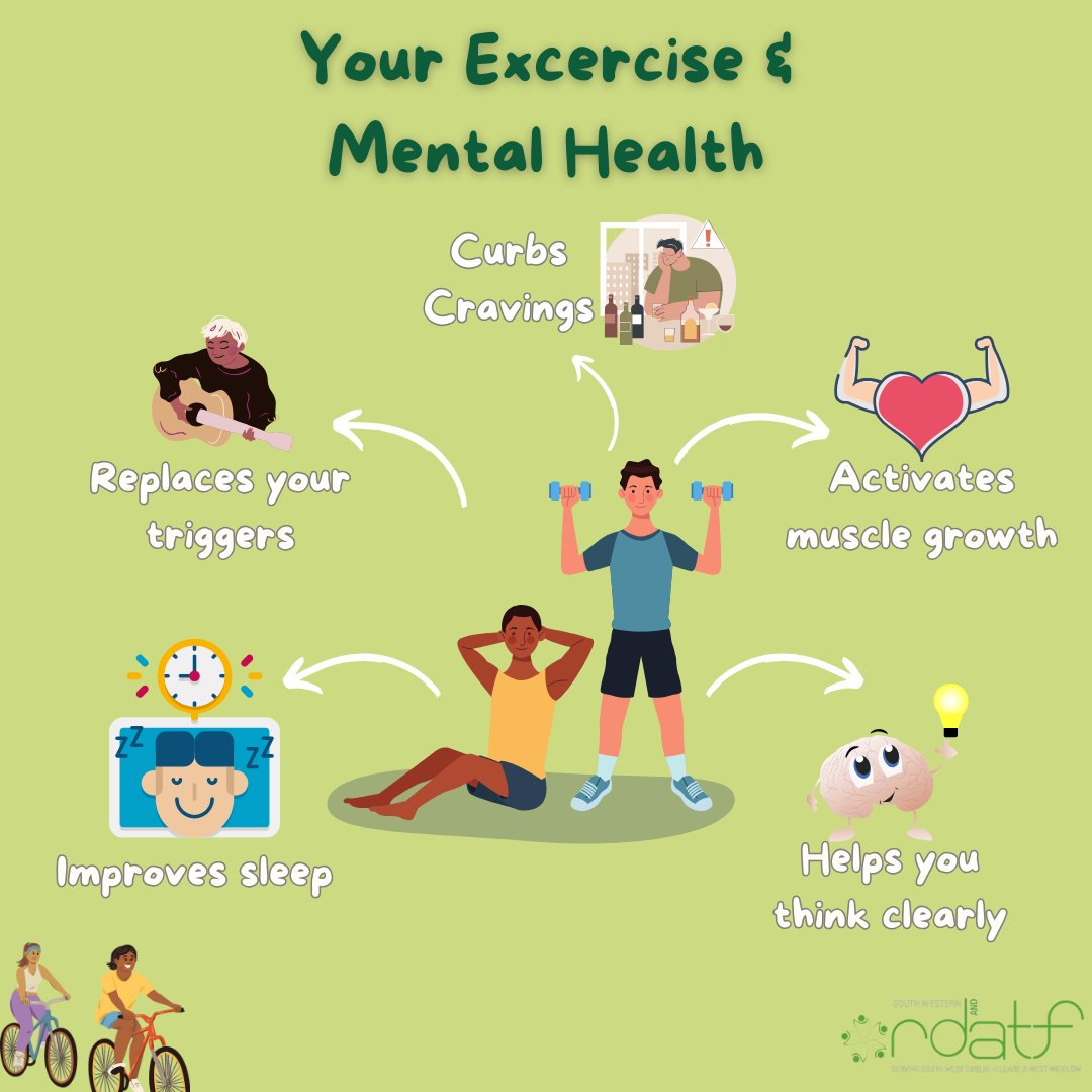 Exercise isn't just for your body. It's a powerful ally in mental health & overcoming substance urges. Endorphins from workouts uplift mood, while reducing stress hormones helps curb cravings. Even small steps can lead to healthier routines away from drugs. #mentalhealth