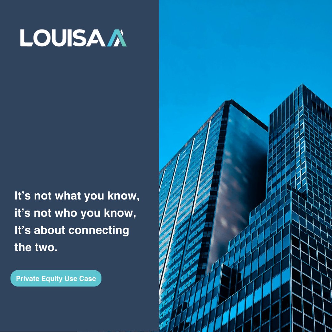 No human can stay up to date on what everyone at your private equity shop knows. Check louisa.ai/use-case/priva… to see how other Private Equity shops are using AI to fundraise, invest, value create and exit.