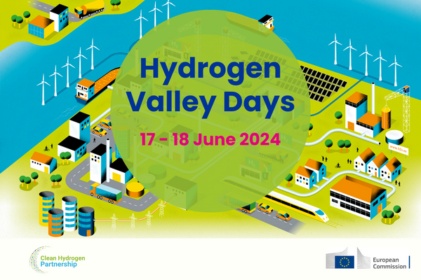 📅 Save The Date: Hydrogen Valleys’ Days on 17-18 June in Brussels 💡 Mark your calendar and learn more about the successful collaboration with the regions and cities, project development assistance and funding of 15 hydrogen valleys across Europe. 🖱 tinyurl.com/3bnhaeup