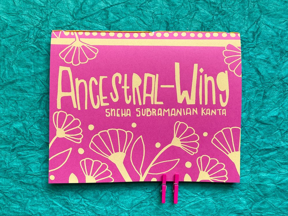The cover reveal of Ancestral-Wing is special for several reasons. It contains illustrations from clothes of my grandmother, mother, and father. The book is printed in limited edition with covers of myriad color renditions in conjunction with the fabrics. Let's celebrate! 🏙️☀️