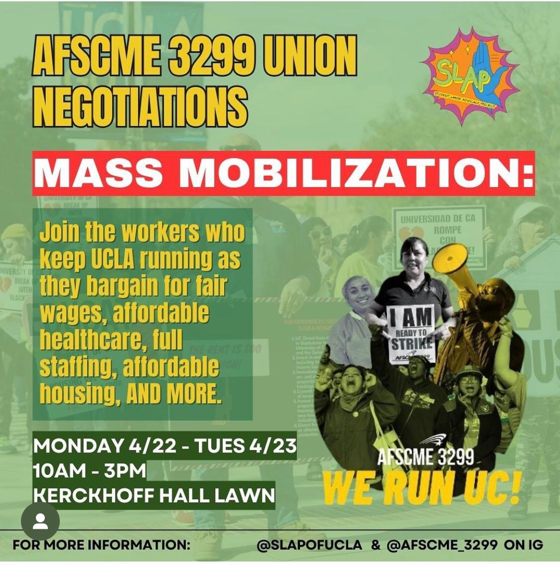 SOLIDARITY WITH AFSCME!!!!! Show out for them today with our comrades @slapofucla!!!!!