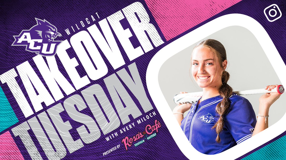 Our Rosa’s Cafe 🆃🅰🅺🅴🅾🆅🅴🆁 🆃🆄🅴🆂🅳🅰🆈 tomorrow will feature Avery Miloch from our Softball program! Be sure you to follow our Instagram Story at (@ACUsports) tomorrow to see what it’s like to be Avery for a day! #GoWildcats