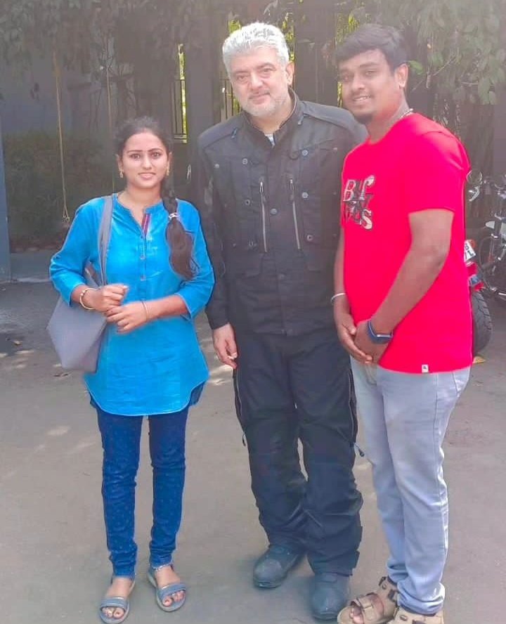 ajithFC's tweet photo. Ajith sir with fans. 

| #AK #Ajith #Ajithkumar | #VidaaMuyarchi | #GoodBadUgly | https://t.co/TbjjW3trLg