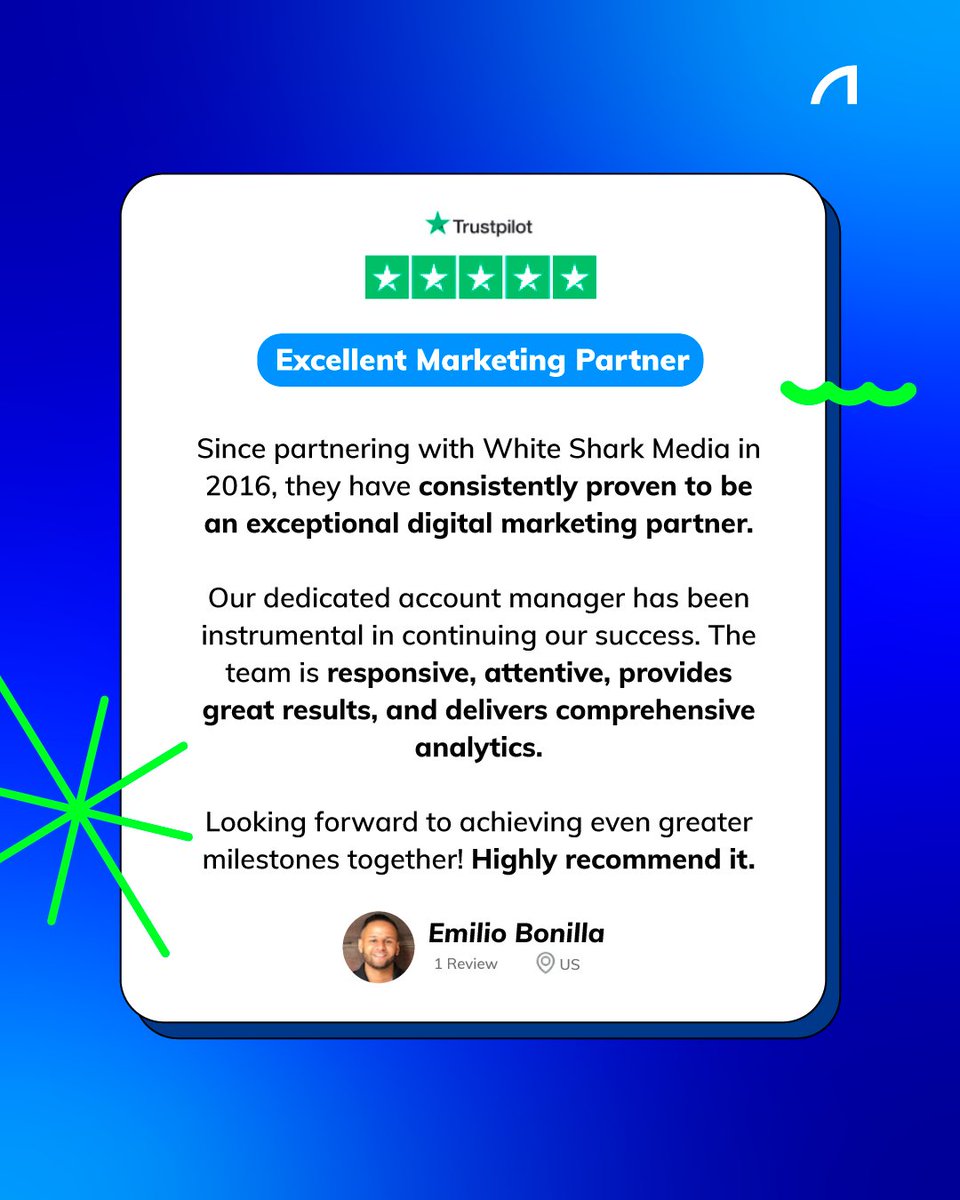 Client Spotlight! 🌟 We appreciate the kind words about our team and their responsiveness. We’re committed to providing comprehensive analytics and driving results for our clients. Looking forward to continuing to achieve success together! #clientreview #digitalmarketing