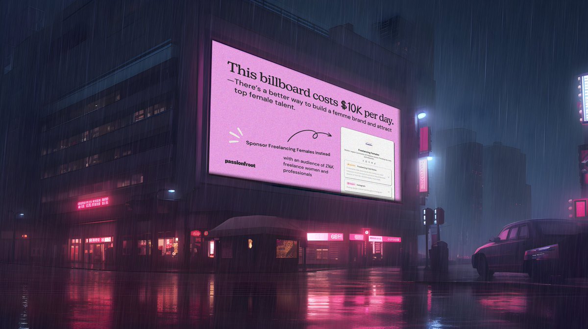 Billboards are untargeted - sponsor creators like @freelancingfems instead