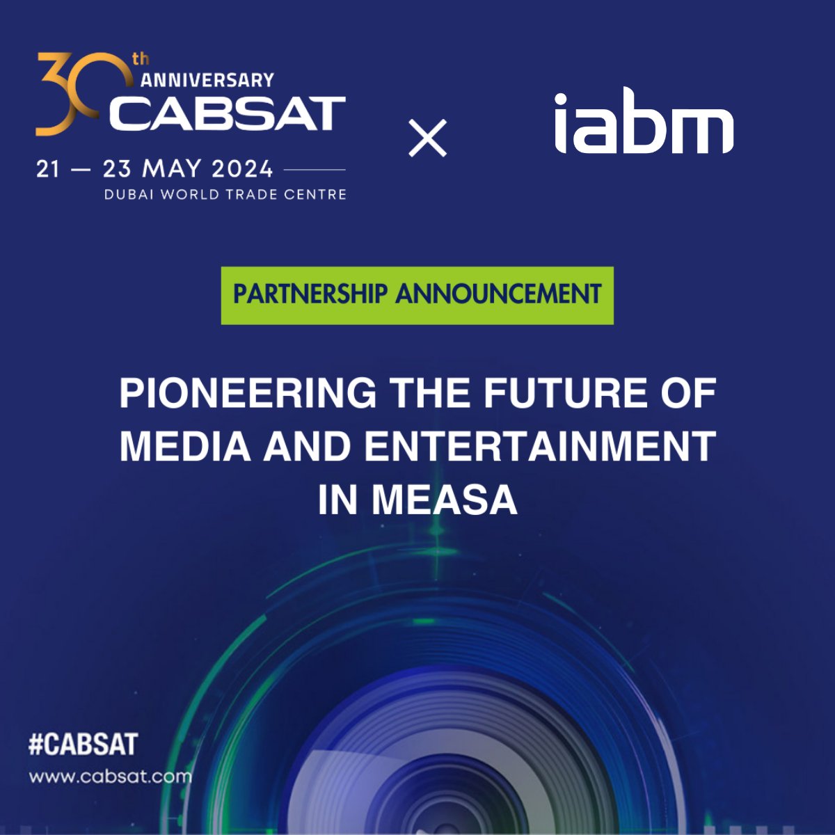 We're thrilled to announce our partnership with #CABSAT2024! 🤝CABSAT stands as the Leading event for the Media, Entertainment, and satellite industries in the MEASA Region. Head over to cabsat.com to delve deeper into this groundbreaking event. 🗓 21-23 May 2024