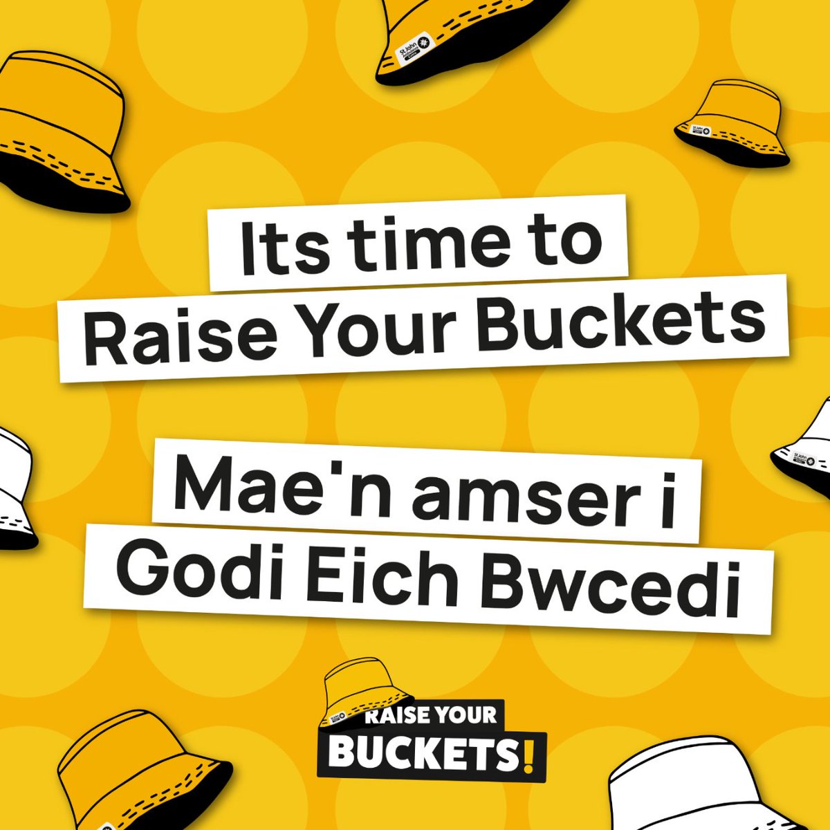 Its officially time to Raise Your Buckets! The Raise Your Buckets fundraising campaign is officially here and will be running throughout the Spring and Summer months. 🌞 To get involved or to find out more about the campaign, please visit sjacymru.org.uk/en/page/raise-…