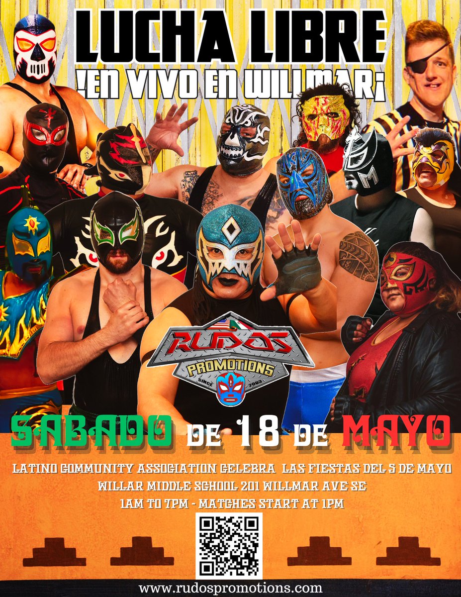 CONFIRMED: We'll be down in Willmar the weekend of the 18th with some top tier regional lucha.