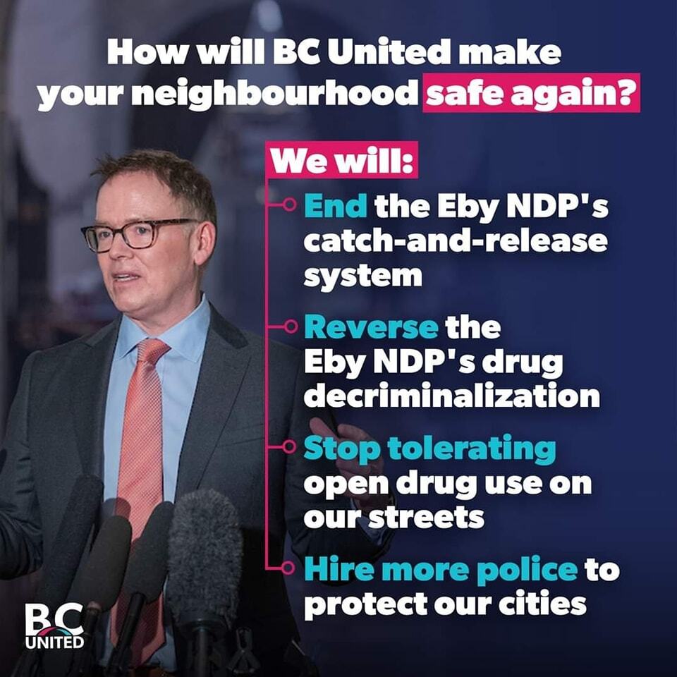 Under the current BC NDP regime crime has increased, resulting in worsening public safety concerns. We need change and real leadership from Kevin Falcon, myself, and the @votebcunited team. #bcpoli #UnitedWeWillFixIt #chilliwackbc #chilliwack