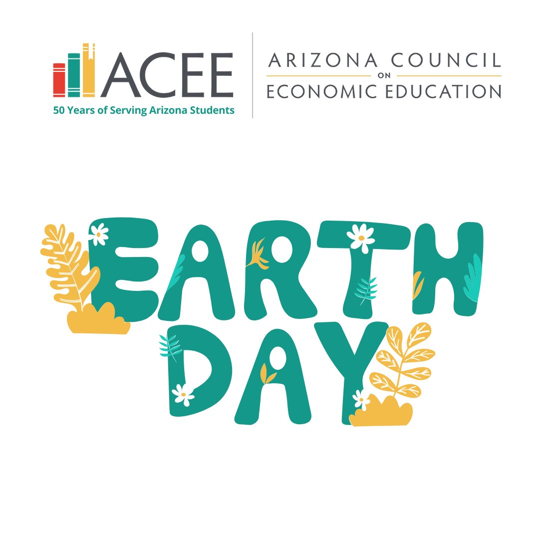 Happy Earth Day! Today at ACEE, we're reflecting on the vital connection between economics and our planet. Understanding economics isn't just about money and markets; it's also about recognizing the value of our natural resources and learning to use them sustainably. #EarthDay