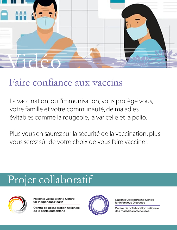 La Semaine nationale de promotion de la vaccination a lieu du 22 au 30 avril - partager #LeCCNSA et la vidéo @CCNMI « Faire confiance aux vaccins » : ccnsa.ca/fr/publication…

Voir aussi : ccnsa.ca/fr/ListingInde…

#LeCCNSA #SantéAutochtones #maladiesinfectieuses