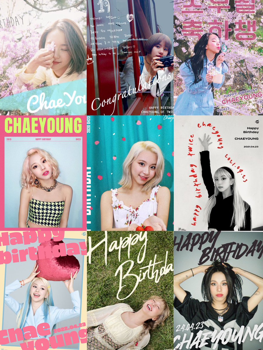 chaeyoung’s jype birthday posts over the years (2016-2024)