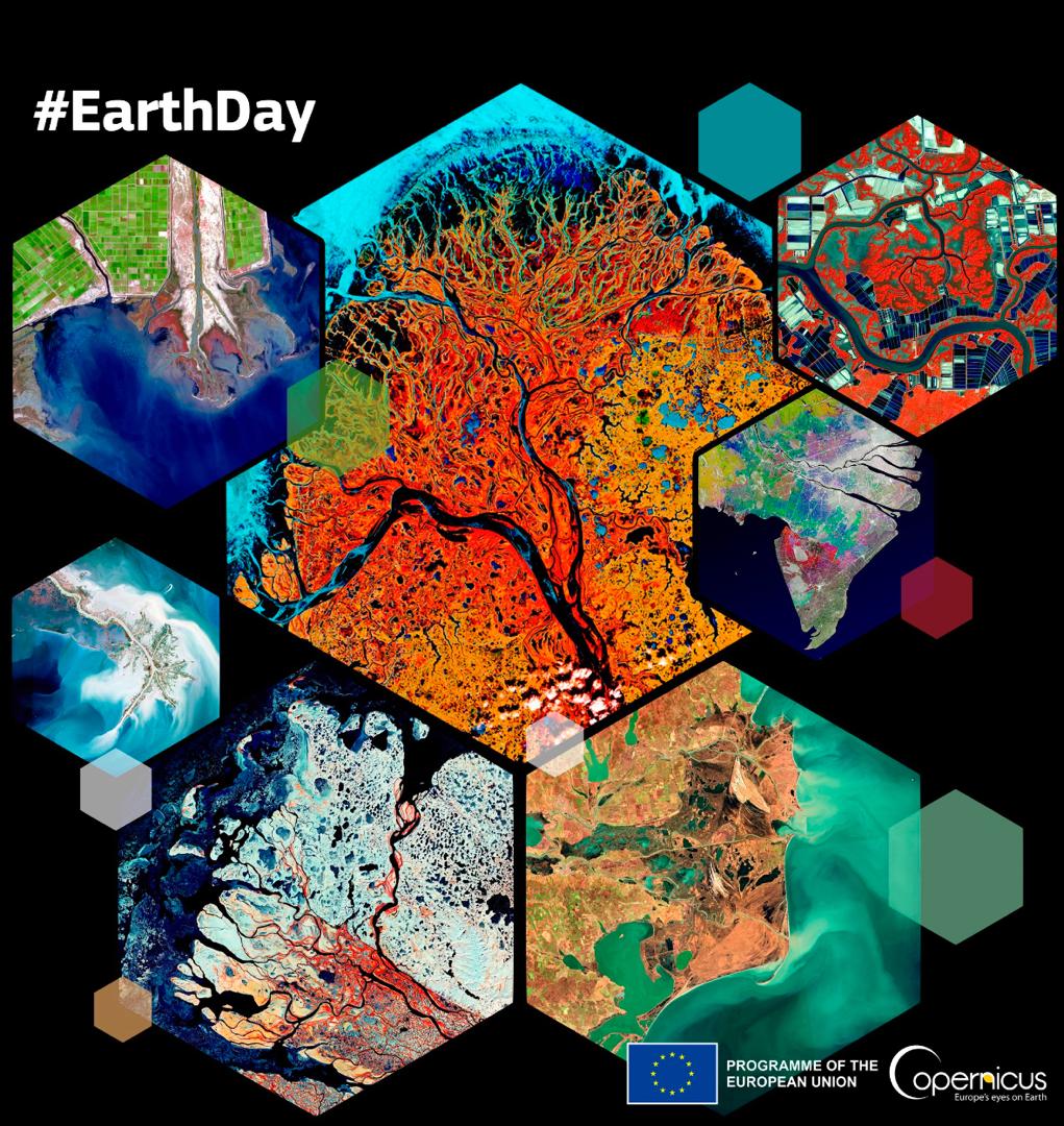 #EarthDay Today to celebrate #EarthDay do yourself a favor & start following @CopernicusEU, the Earth observation component of the EU space programmme. Their posts are informative & their images from space quite extraordinary - here a collage of river deltas - PA #EarthArt