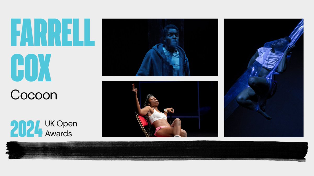 🎭 Introducing our next UK Open Awards awarded artist - Farrell Cox! Their commission 'Cocoon', is a daring aerial theatre piece weaving black British salon culture with the complexities of disability, celebrating resilience and joy. 🔗 Find out more: bit.ly/4aU8IrB