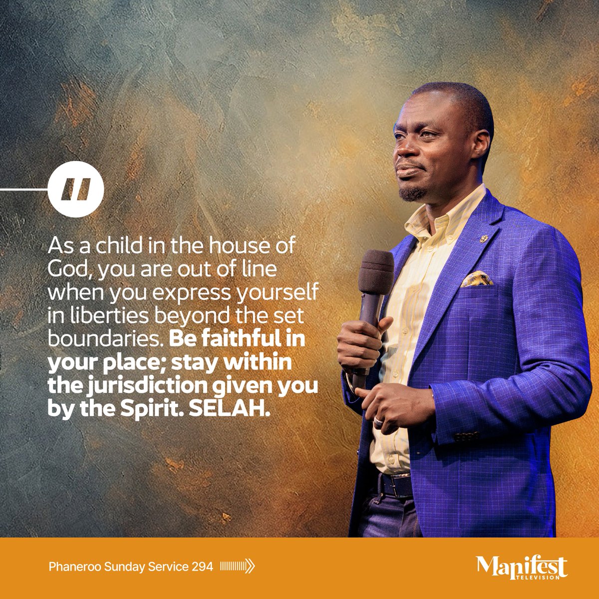 Be faithful in your place! Watch the replay of the sermon titled ‘Capturing the Full Counsel of God’ TONIGHT on Manifest Television, 7pm EAT #ManifestTV ~ Christ Revealed