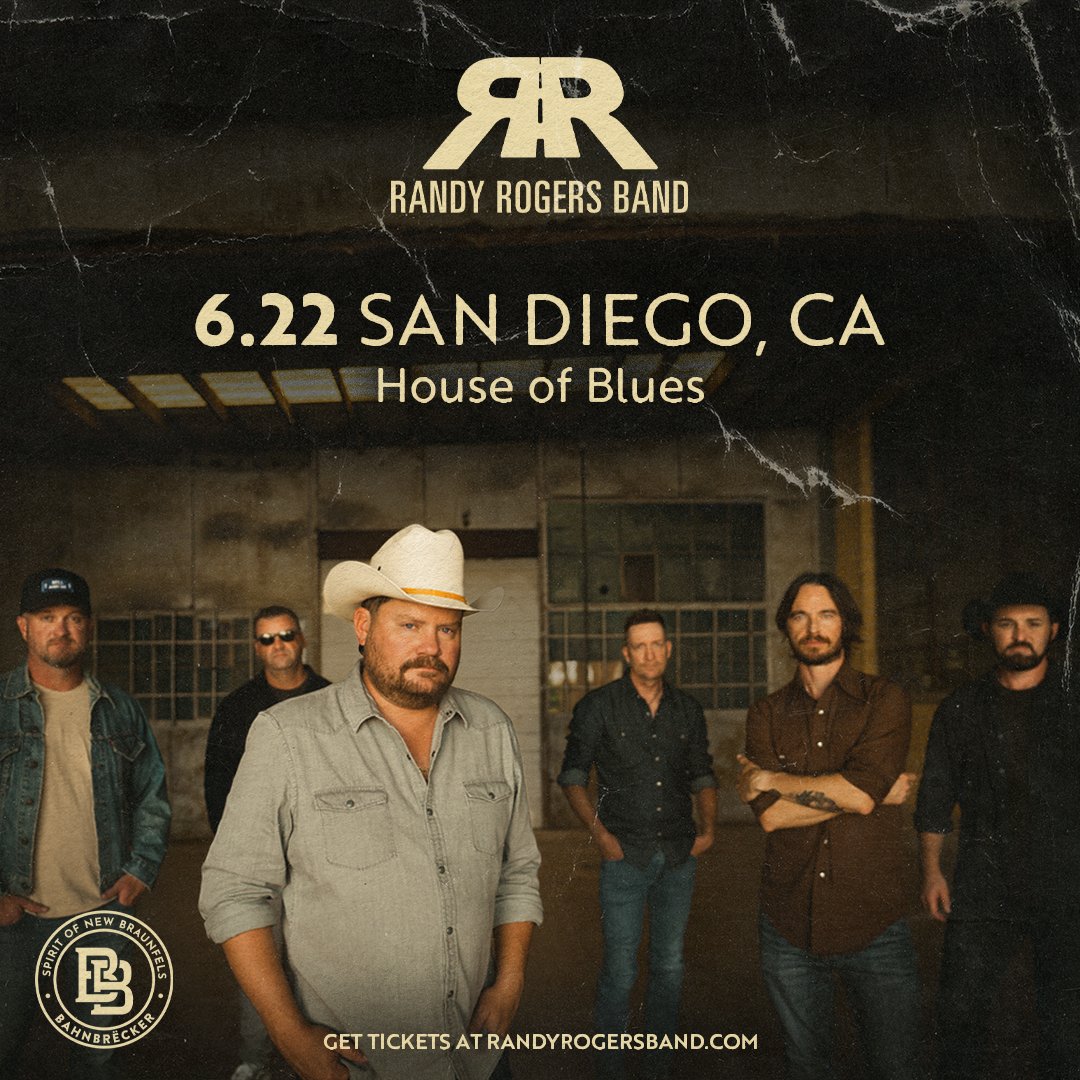 JUST ADDED! @randyrogersband will be in the house on 6/22! Presale begins on 4/23 @ 10am w/ code: RIFF. General sale begins 4/26 @ 10am. To purchase or get more info click: livemu.sc/3Wc3nrl