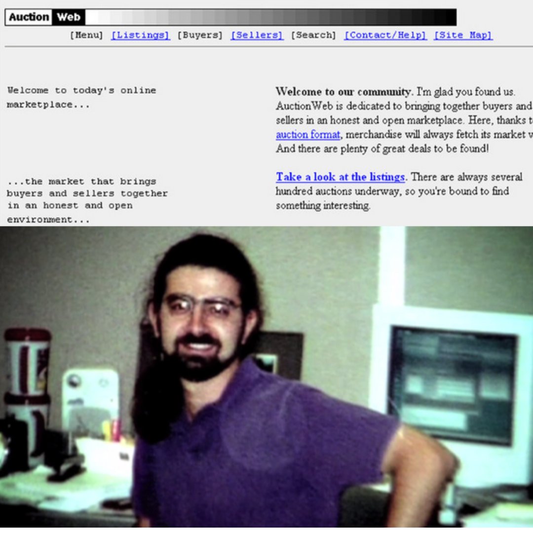 In 1995, eBay was born as part of founder Pierre Omidyar's personal website (initially called AuctionWeb). If you were around for the 90s dot-com boom, you definitely used eBay to buy and sell Beanie Babies or baseball cards. eBay was one of the biggest websites in the world.