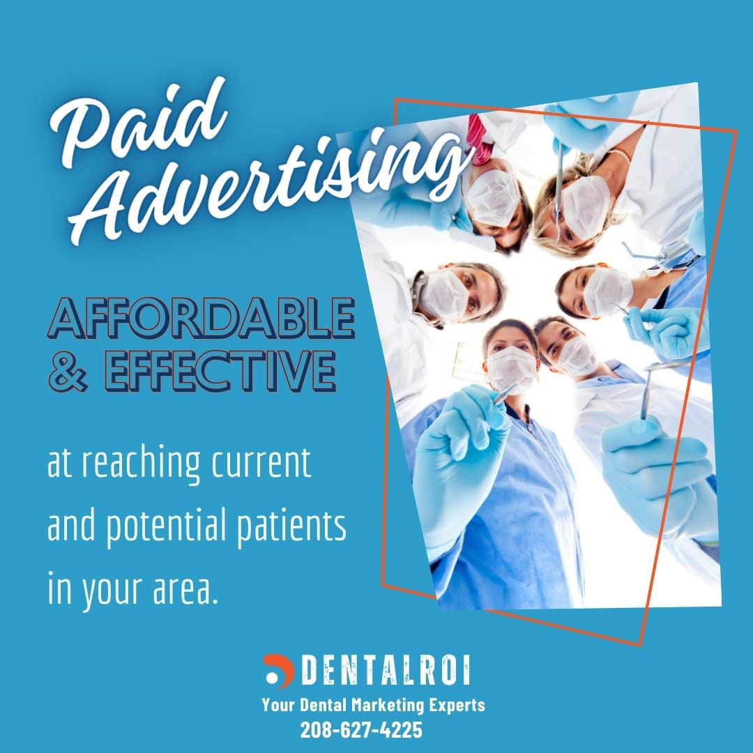 Paid advertising is an affordable, effective way to reach current and potential customers in your area.

#digitalmarketing #dentalmarketing #marketingfordentists #paidads #advertising #paidadvertising #socialmediaadvertising