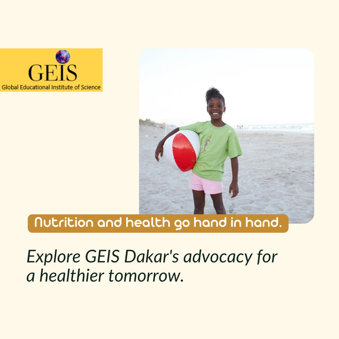 'Nutrition and health go hand in hand. Explore GEIS Dakar's advocacy for a healthier tomorrow. 
.
🌽🏥 #NutritionHealth #AdvocacyInAction'